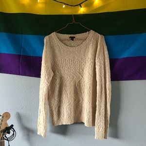 Cream chunky knit sweater